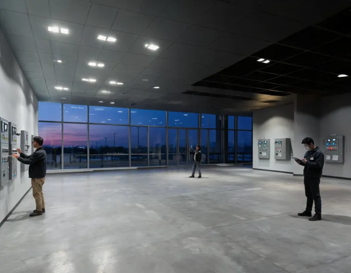 Connected building lighting control network