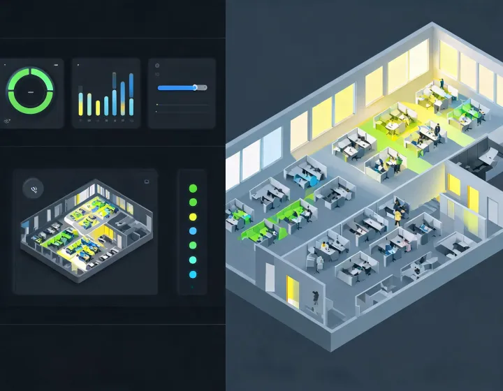 Lighting control dashboard and building zones